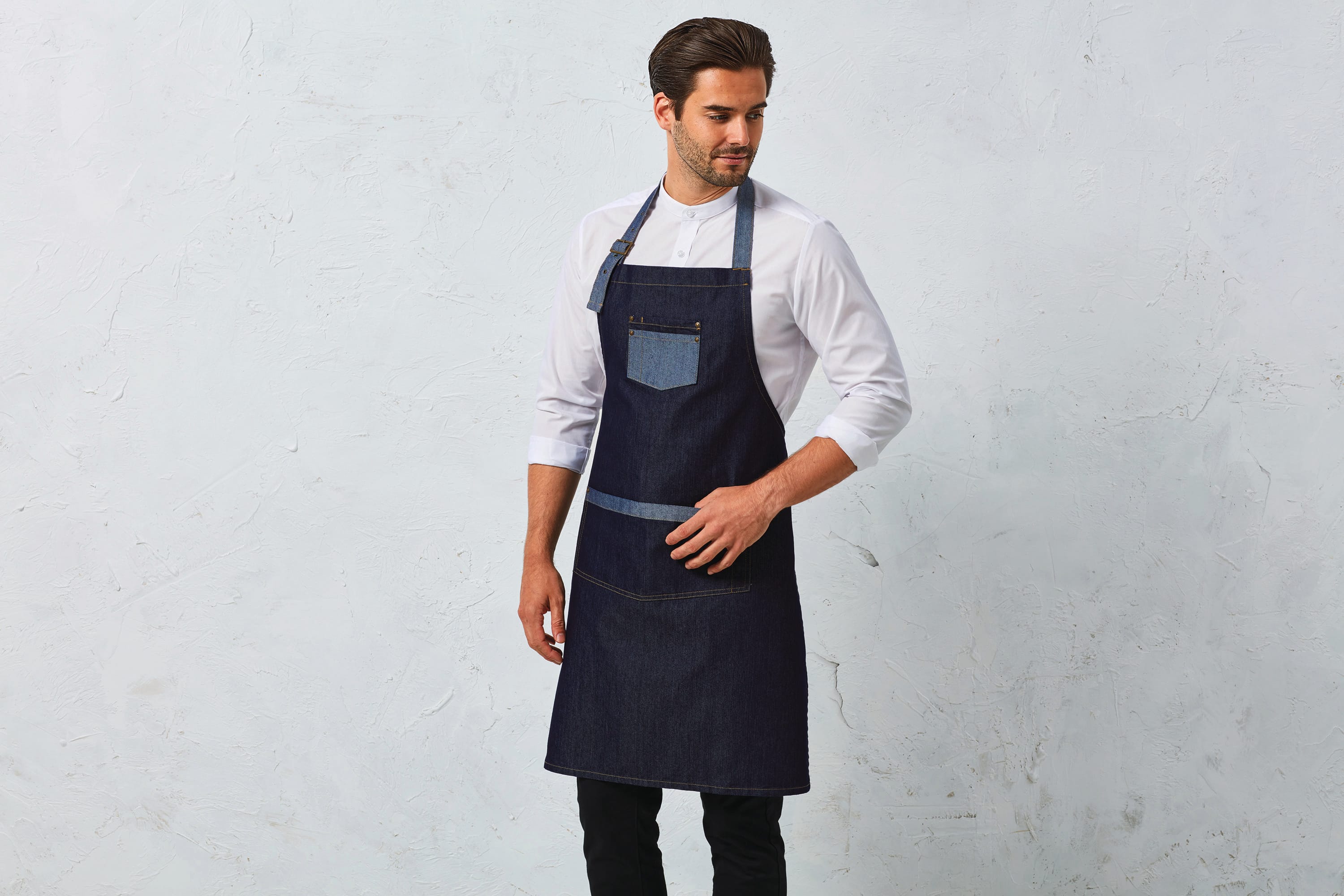 Tablier Denim à bavette "Domain"