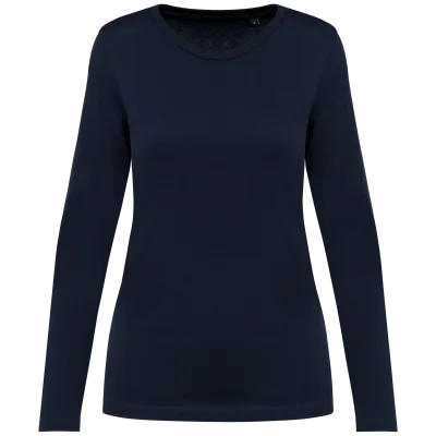 T-shirt Supima® col rond manches longues femme