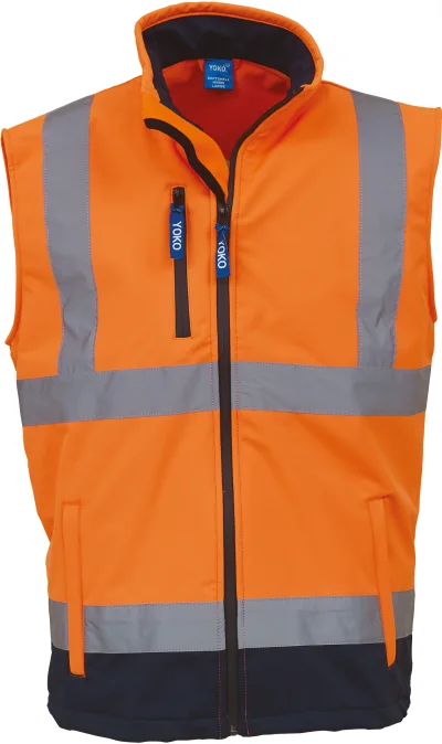 Bodywarmer softshell haute visibilité