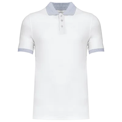 Polo piqué bicolore homme