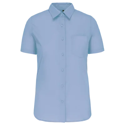 Chemise popeline manches courtes femme