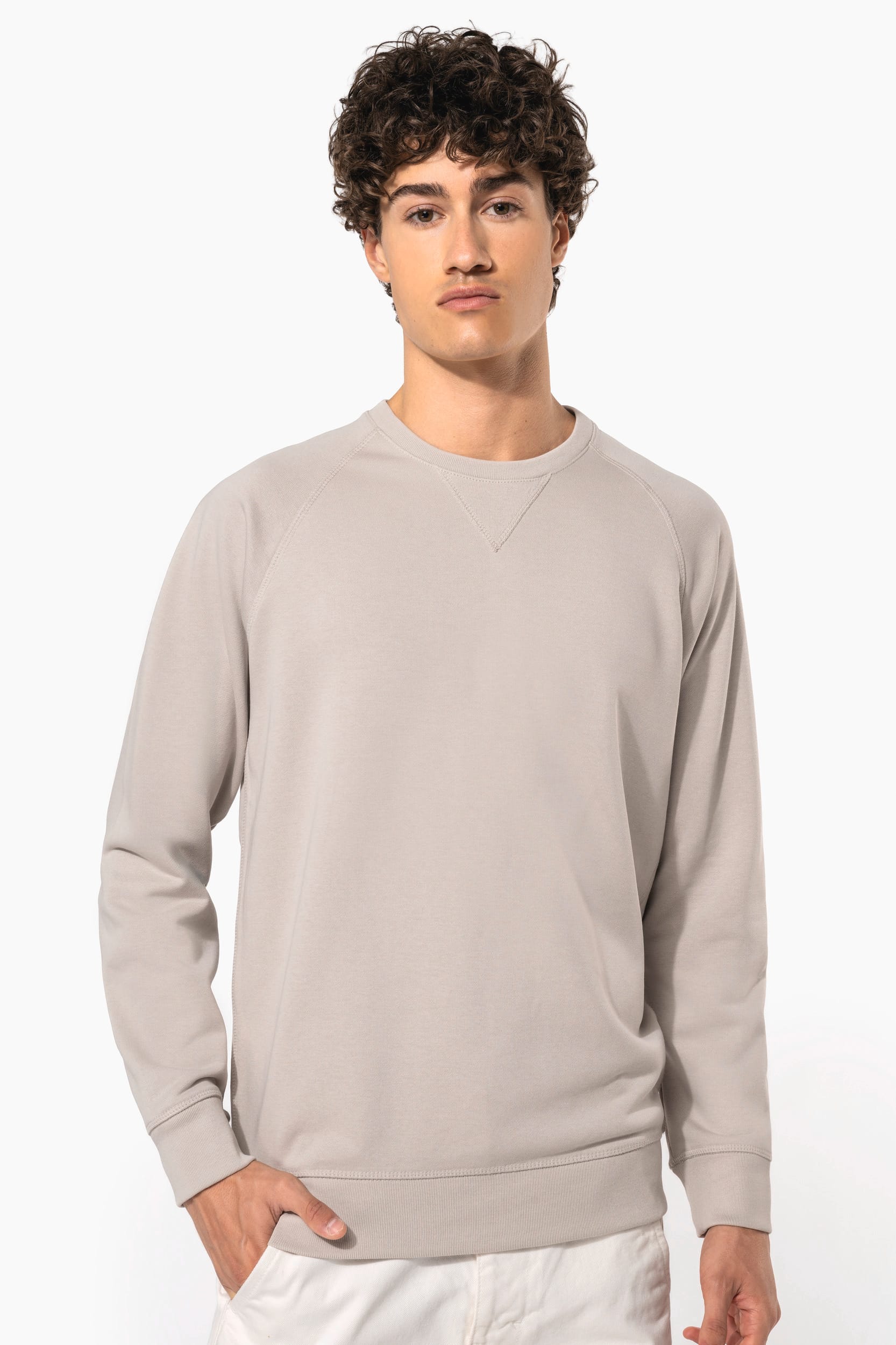 Sweat-shirt Bio col rond manches raglan homme