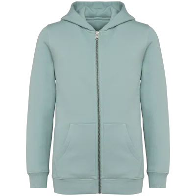 Sweat-shirt écoresponsable zippé à capuche enfant
