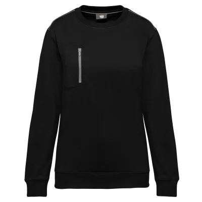 Sweat-shirt Day To Day zip poche contrastée unisexe