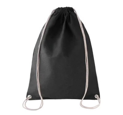 Sac à dos en coton avec cordelettes