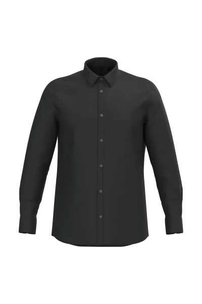 Chemise popeline polycoton sans poche entretien facile homme