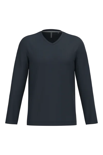 T-shirt col V manches longues homme