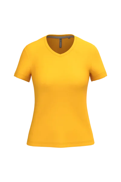 T-shirt col V manches courtes femme