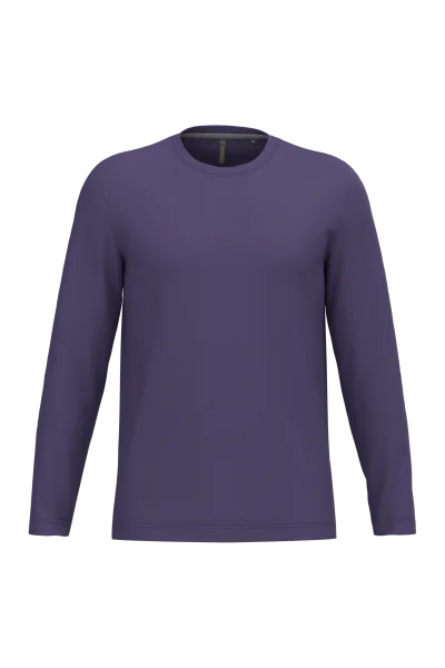 T-shirt col rond manches longues homme
