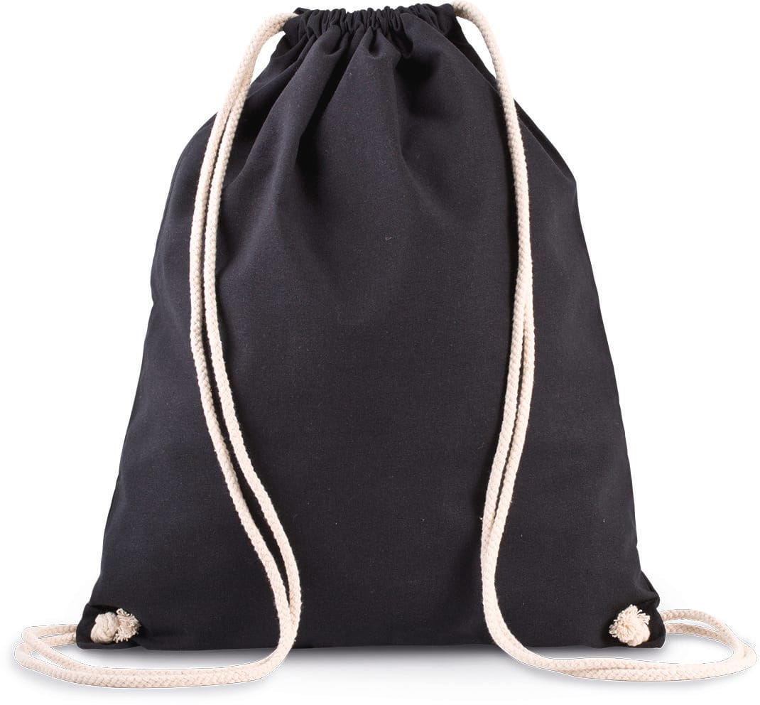 Sac à dos en coton bio avec cordelettes