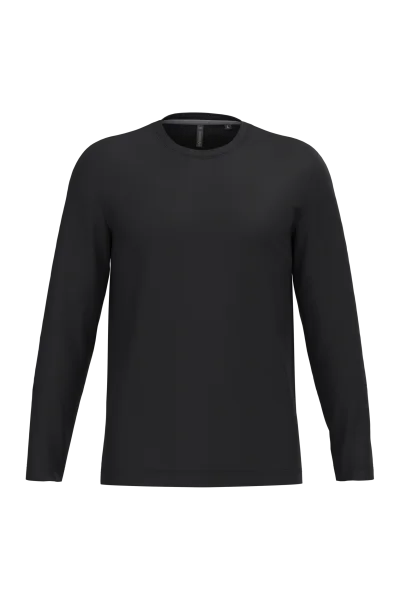 T-shirt col rond manches longues homme