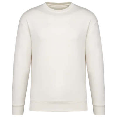 Sweat-shirt écoresponsable à col rond à épaules tombantes molleton gratté unisexe