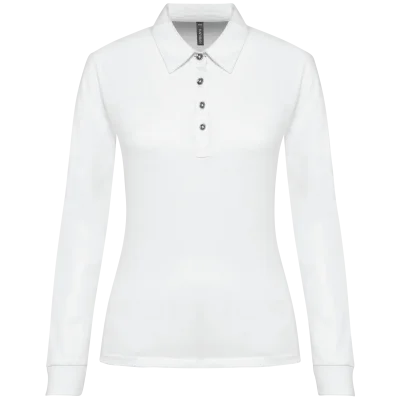 Polo jersey manches longues femme
