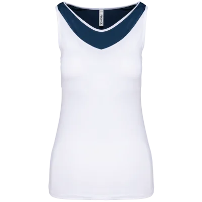 Débardeur de padel bicolore femme