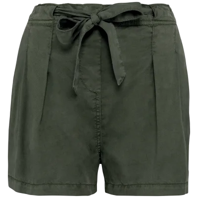 Short écoresponsable délavé en lyocell femme