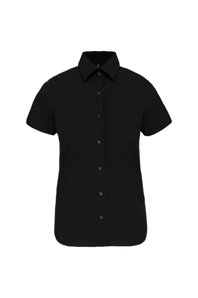 Chemise coton / élasthanne manches courtes femme