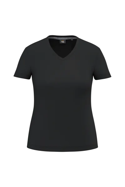 T-shirt écoresponsable col V antibactérien femme