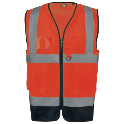 Gilet de sécurité haute visibilité recyclé avec zip unisexe