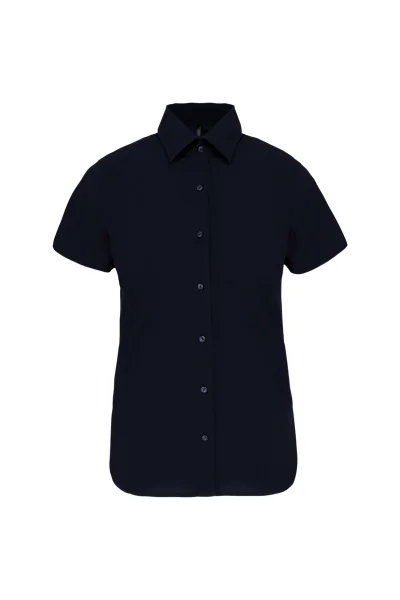 Chemise coton / élasthanne manches courtes femme