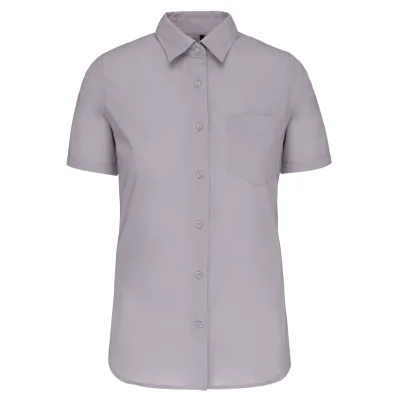 Chemise popeline polycoton manches courtes entretien facile femme