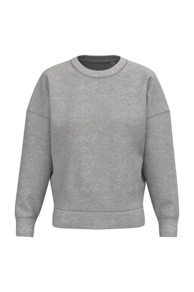 Sweat-shirt écoresponsable à col rond à épaules tombantes femme
