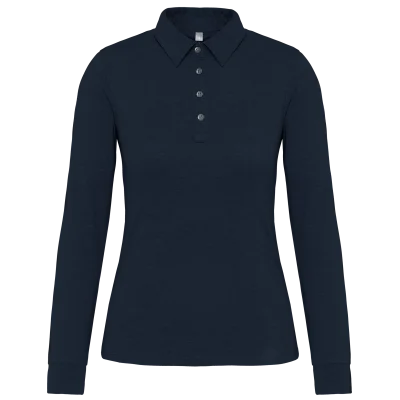 Polo jersey manches longues femme