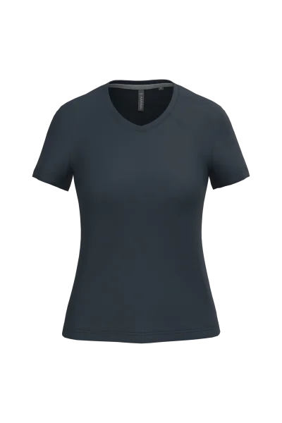 T-shirt col V manches courtes femme