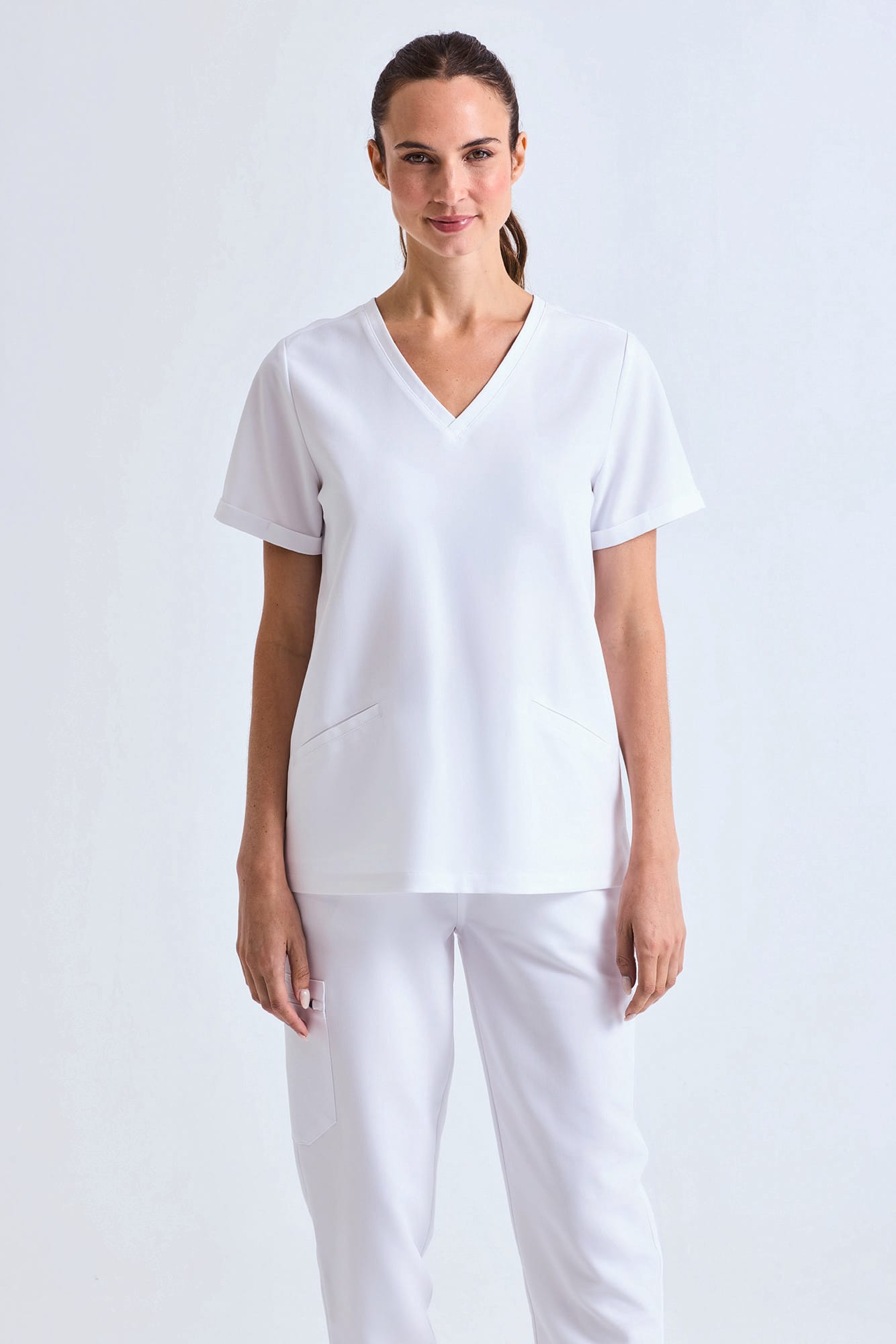 Tunique stretch manches courtes femme