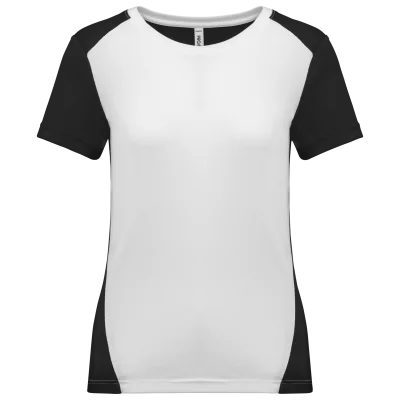 T-shirt de sport écoresponsable bicolore femme