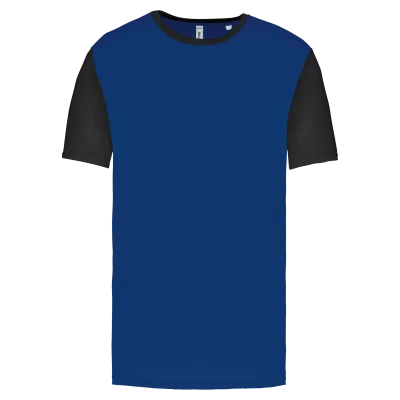 Maillot multisport manches courtes bicolore unisexe
