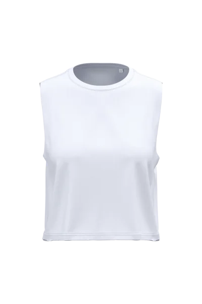 T-shirt crop sans manches femme