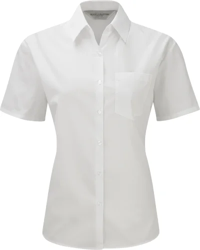 Chemise femme popeline polycoton manches courtes