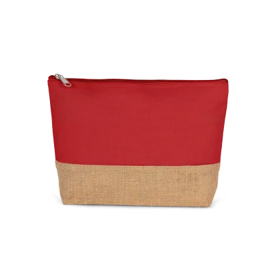 Pochette en toiles de coton et jute