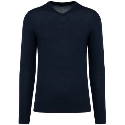 Pull Mérinos col V homme