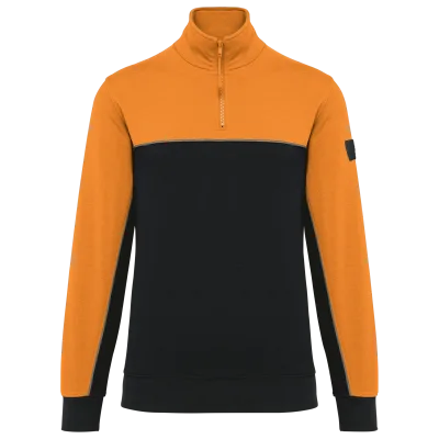 Sweat-shirt écoresponsable col zippé unisexe