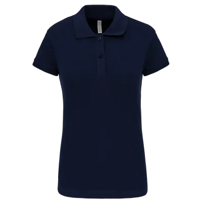 Polo piqué manches courtes femme
