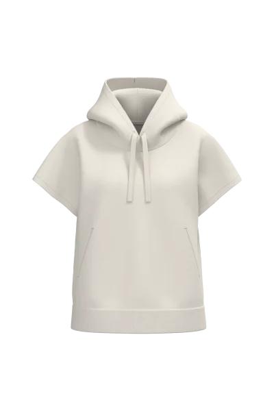 Sweat-shirt écoresponsable à capuche oversize sans manches French Terry femme
