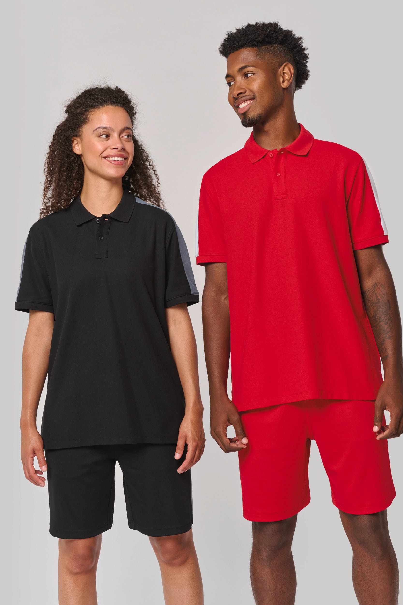 Polo teamwear bicolore unisexe
