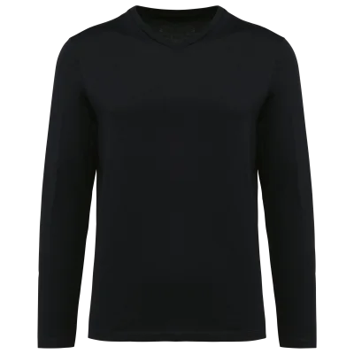 T-shirt Supima® col V manches longues homme