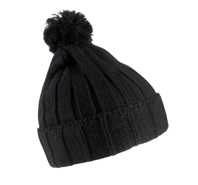 Bonnet à pompon avec revers