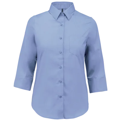 Chemise popeline polycoton manches 3/4 entretien facile femme