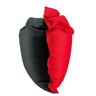 Pouf déhoussable bicolore - Grand modèle