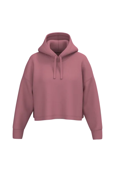 Sweat-shirt crop à capuche femme
