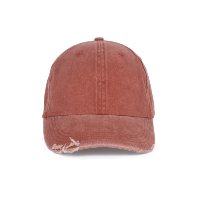 Casquette vintage effet déchiré - 6 panneaux