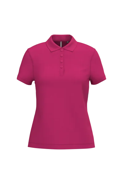 Polo piqué manches courtes femme