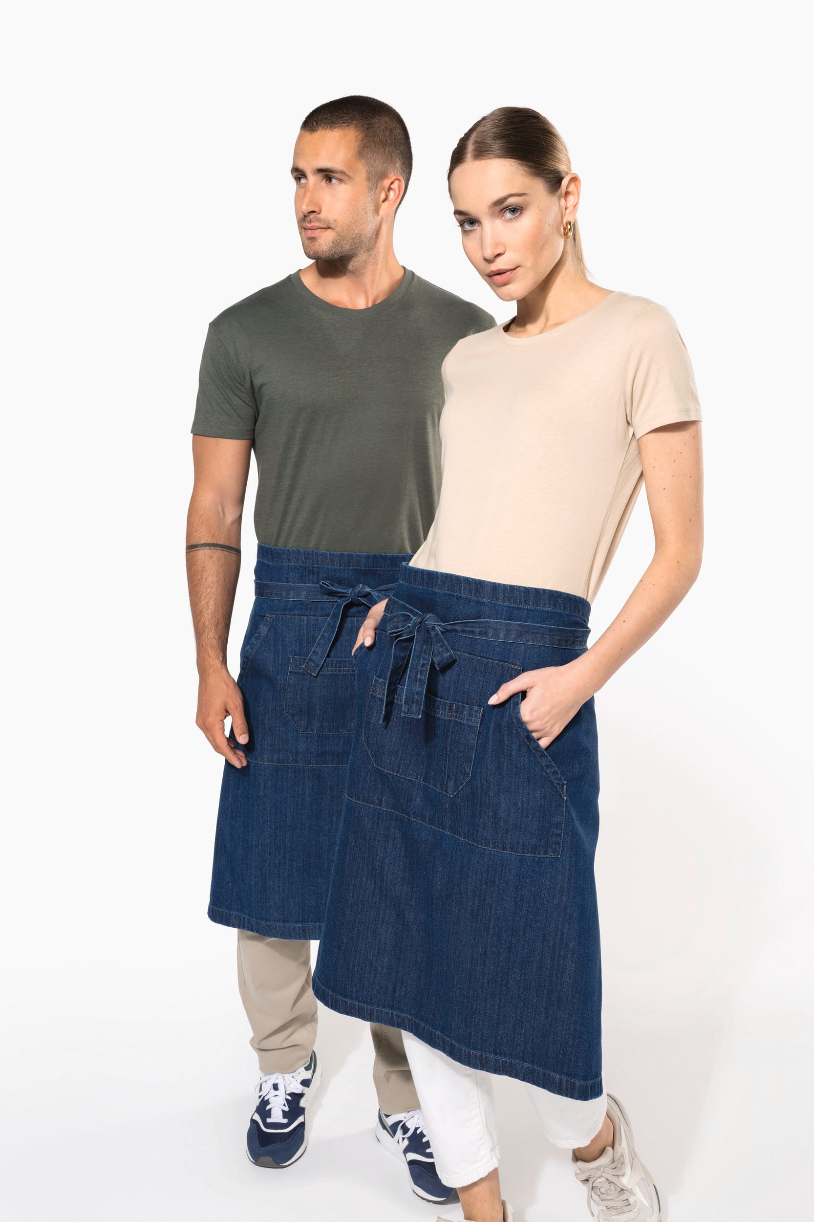 Tablier coton long