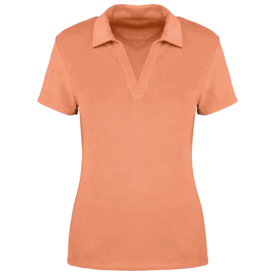 Polo écoresponsable en éponge femme
