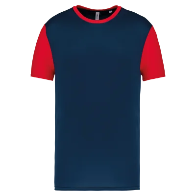 Maillot multisport manches courtes bicolore unisexe