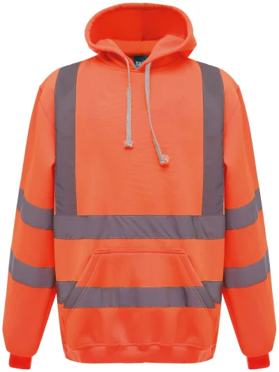 Sweatshirt capuche haute visibilité