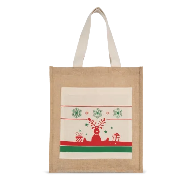 Sac shopping avec motifs de Noël